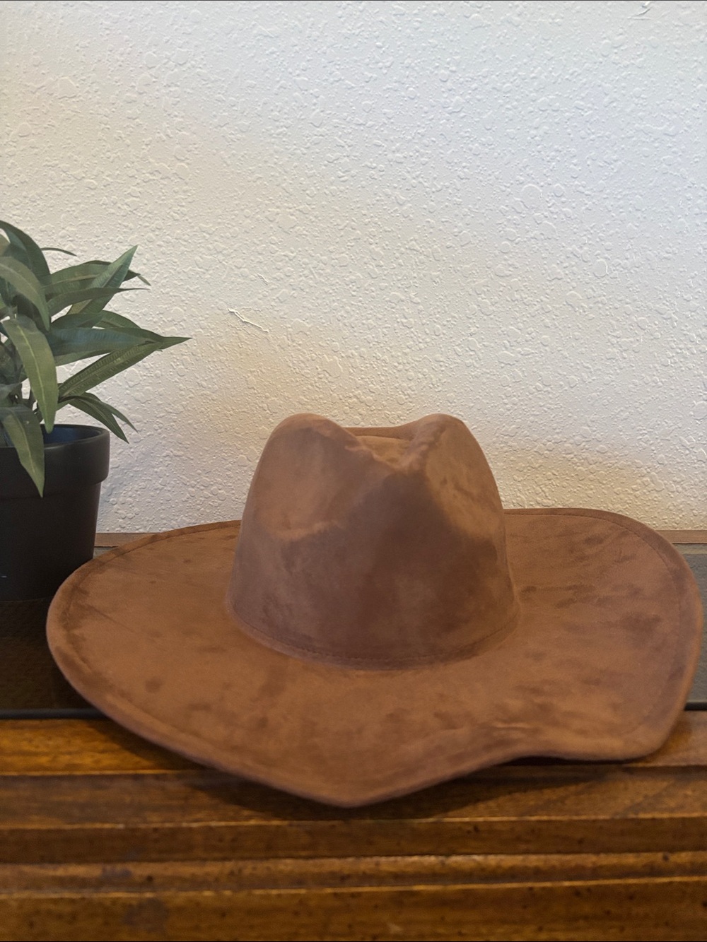Women’s Brown Cowgirl Hat - Soft Wide Brim